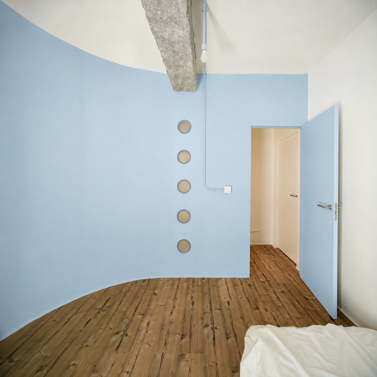 Floor IV — a room in blue