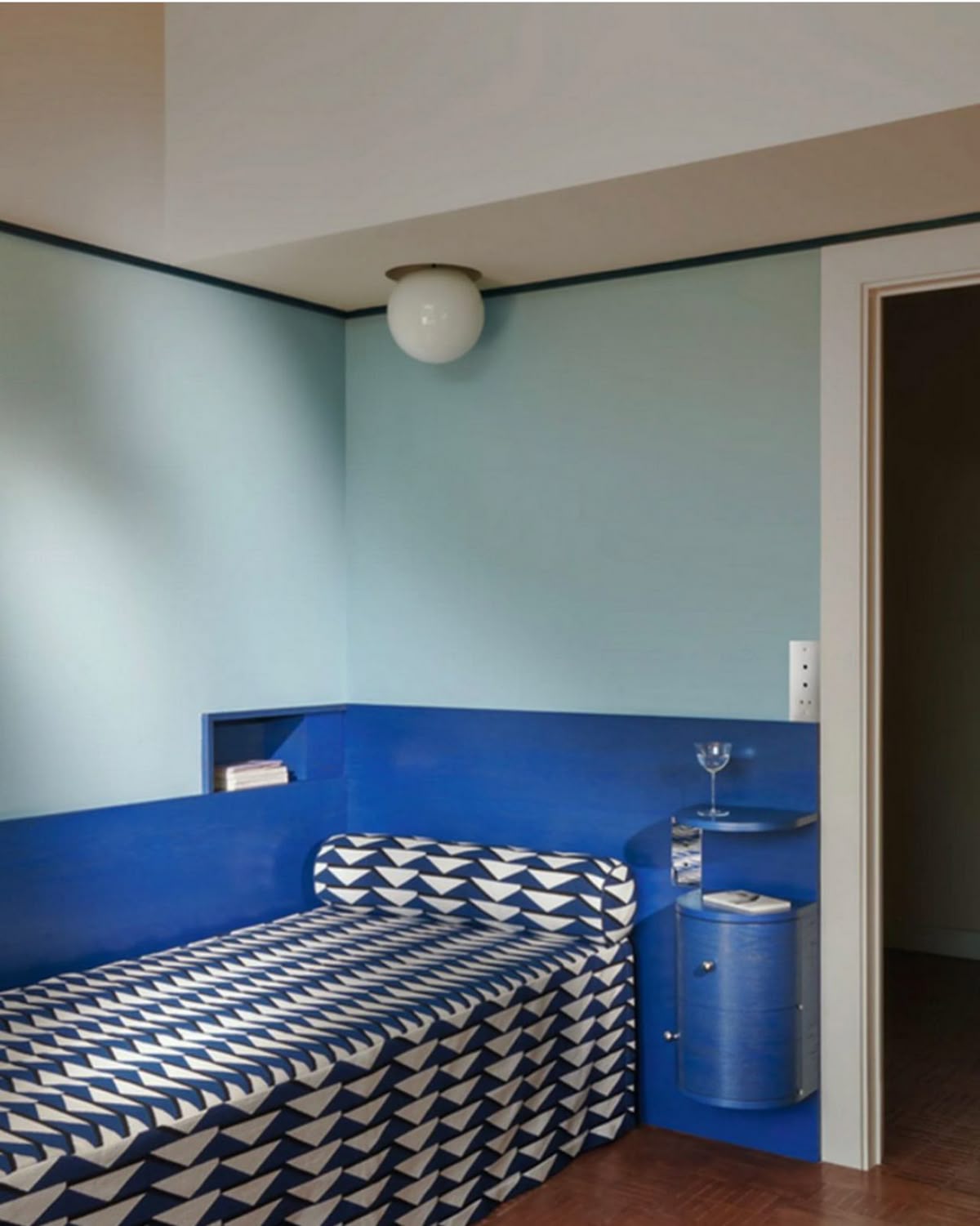 Beach concept — a blue guest room in Greece